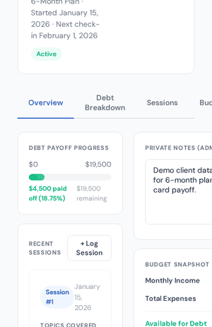 Goalpost Finance debt payoff progress tracker showing total debt eliminated